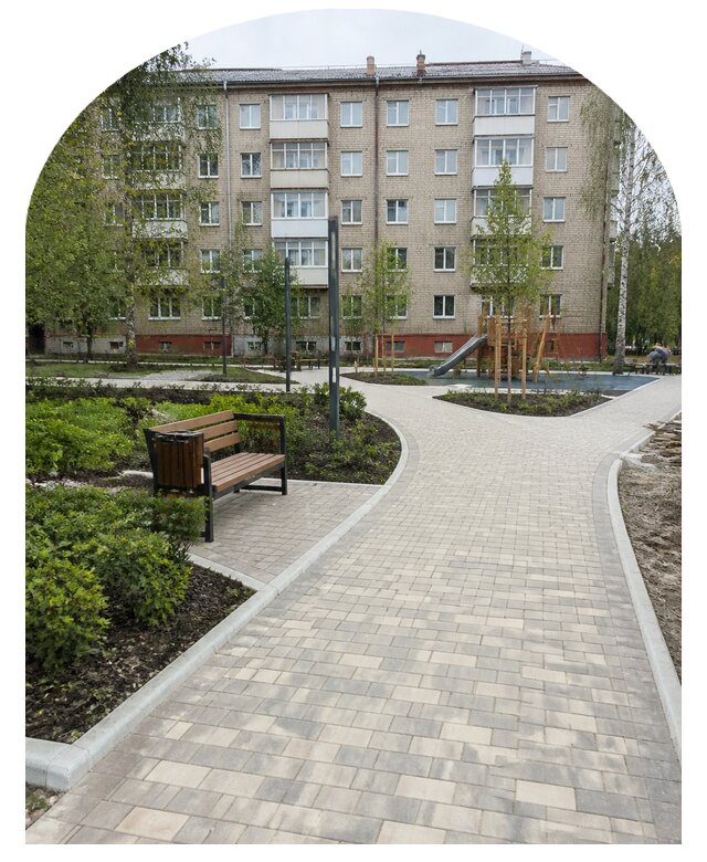 Благоустройство двора МКД под ключ в Красном Сулине от 255150 р. | Метпроект-Крл